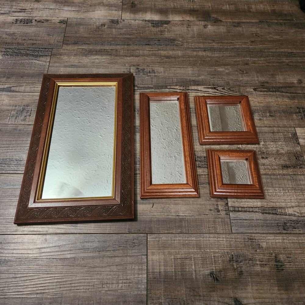 4 Home Interiors mirrors 3 are a set various sizes V